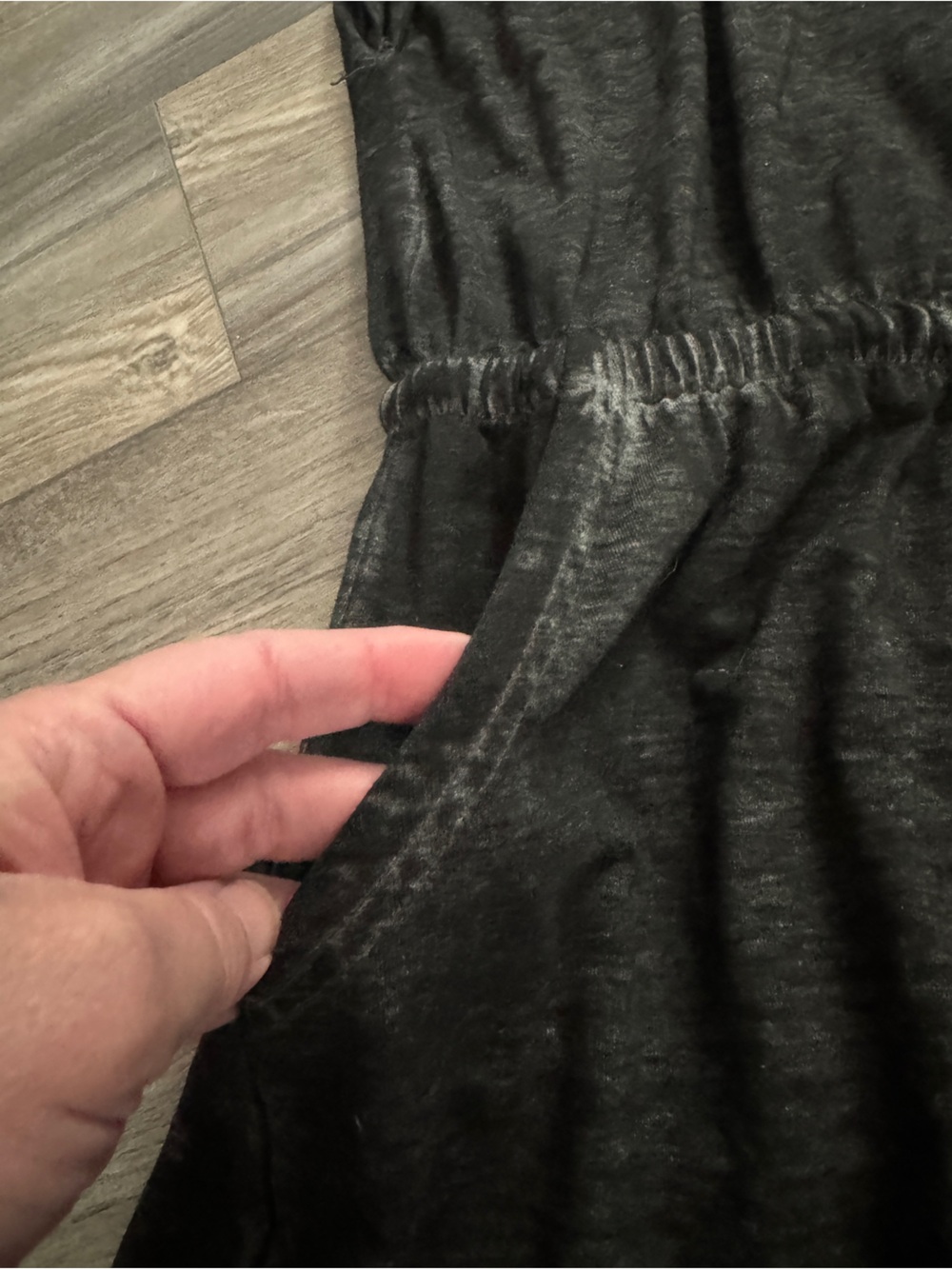 Time and Tru Black V-Neck Drawstring Maxi Dress XL - Picture 7 of 9
